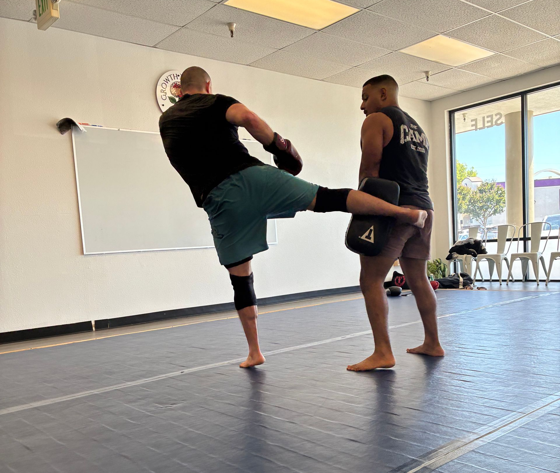 Adult gi BJJ sparring