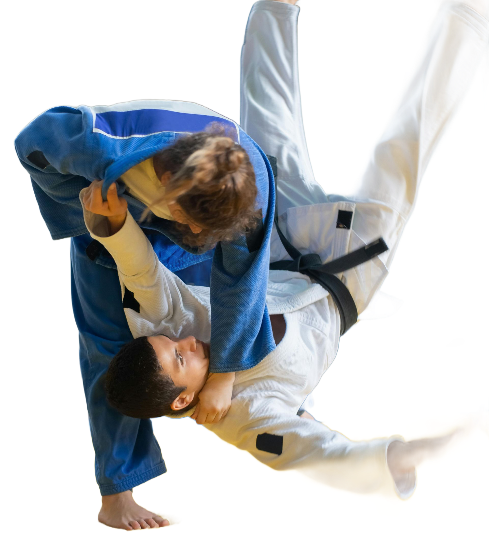 Adult gi BJJ sparring