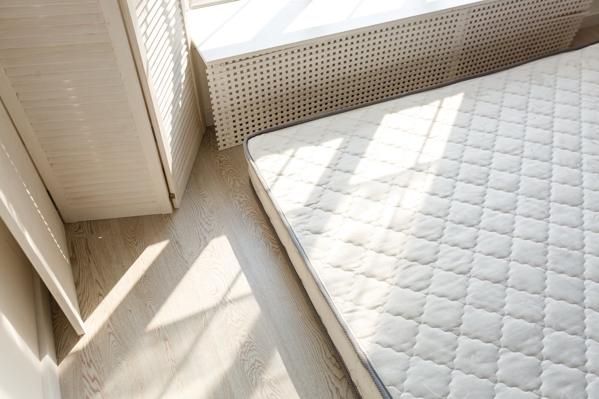 white bed