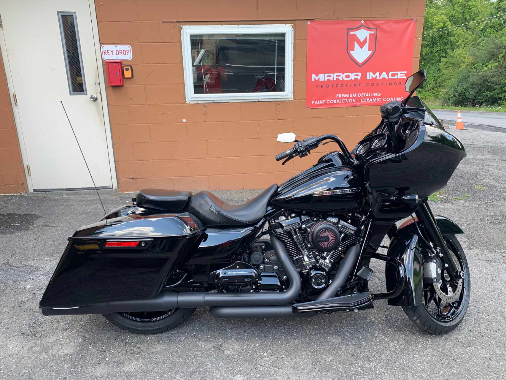 glossy black harley