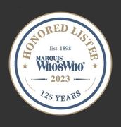 Honored Listee Marquis Who's Who 2023 Est 1898 125 Years (symbol)