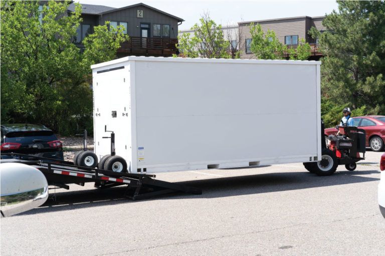 white storage unit