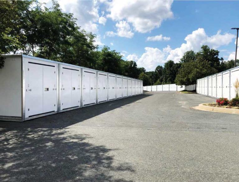 row of storage units