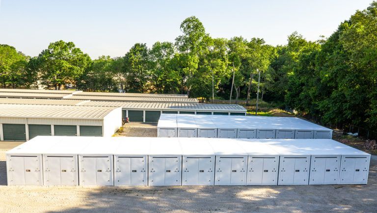 storage units aerial view