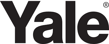 El logotipo de Yale en negro, el texto