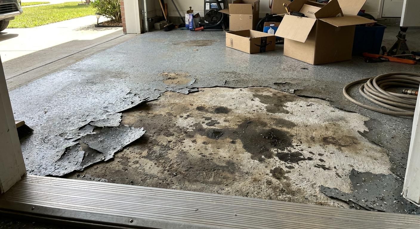 Peeling, flaking, and stains that won't clean