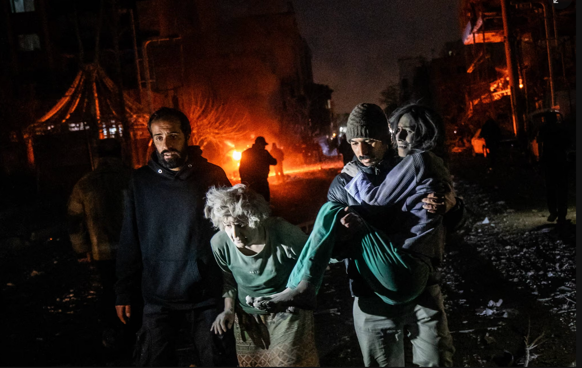 Fleeing destruction ... 