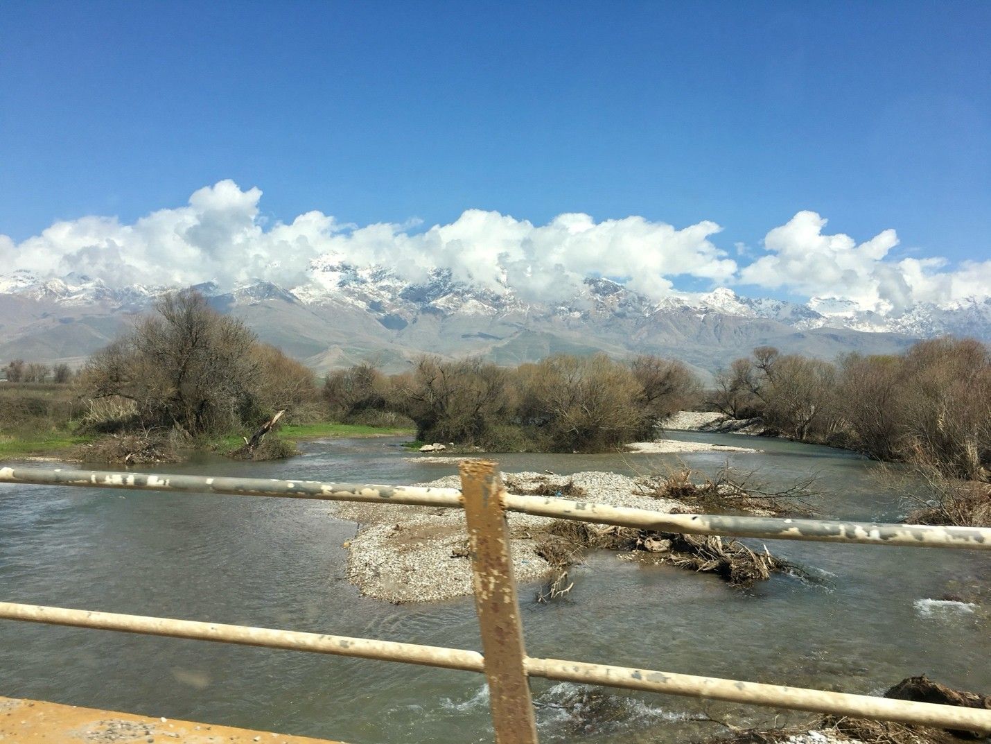 Middle East mountains and river