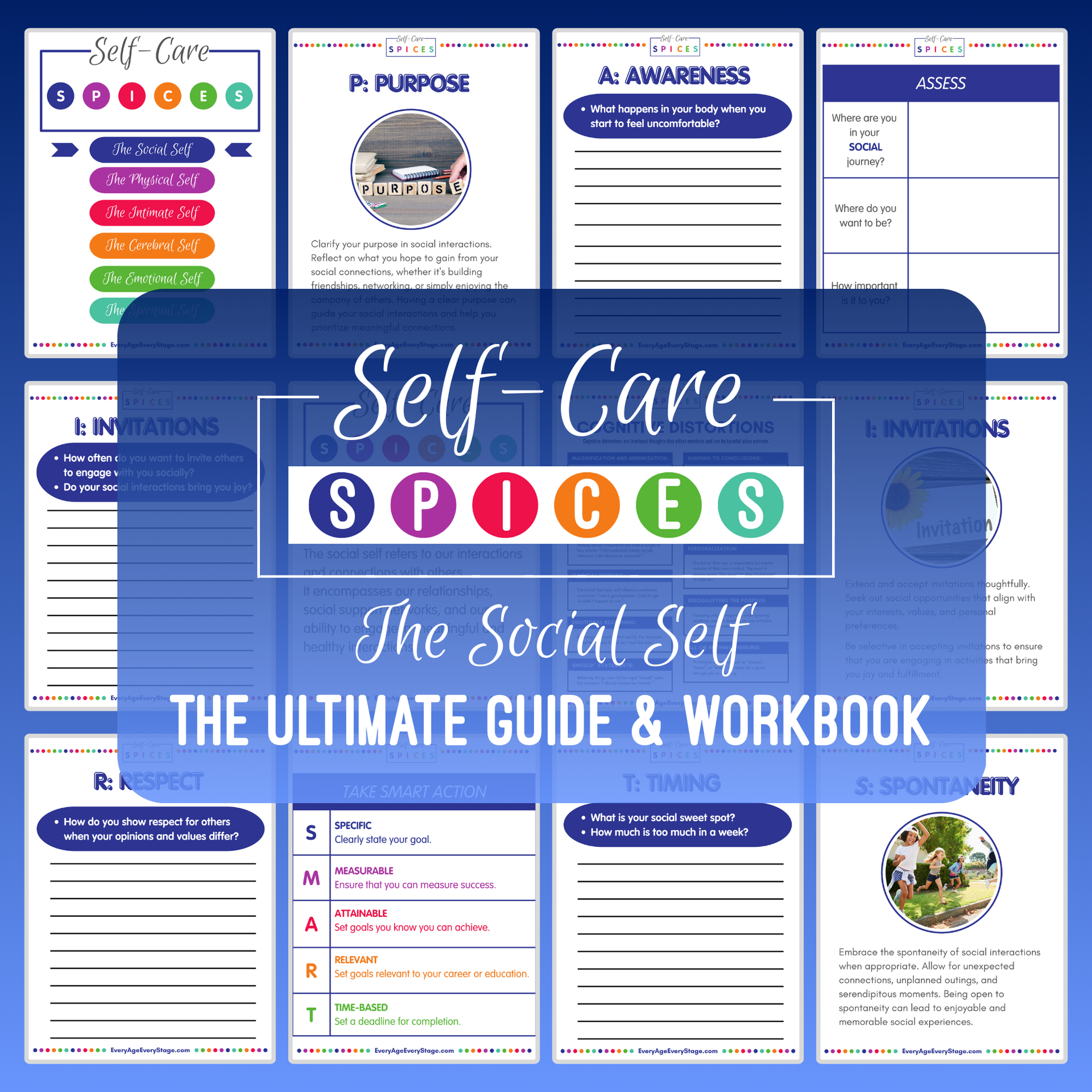 The Social Spice Self-Care Workbook - Social Wellbeing and Healthy Relationships