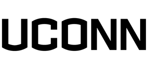 UCONN text in bold, black letters on a white background.