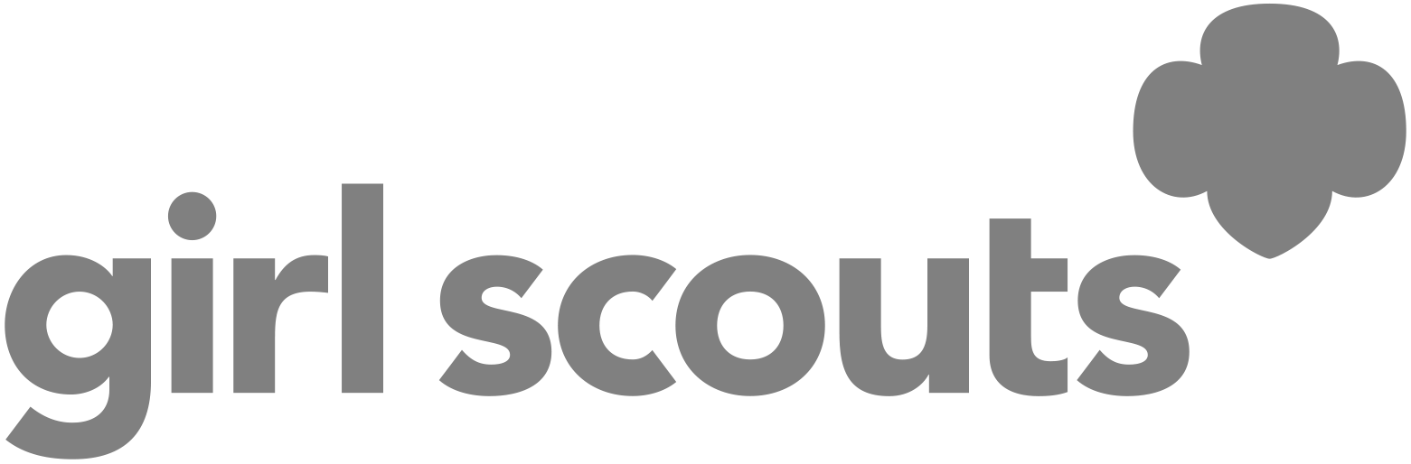 Girl Scouts logo in gray.