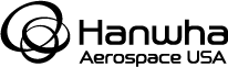 Hanwha Aerospace USA logo: Black overlapping circles and the company name.
