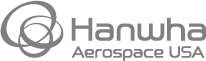 Hanwha Aerospace USA logo: abstract overlapping circle design with the company name below.