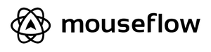 Mouseflow logo: stylized emblem with