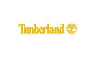 Un logotipo de Timberland amarillo sobre un fondo blanco.
