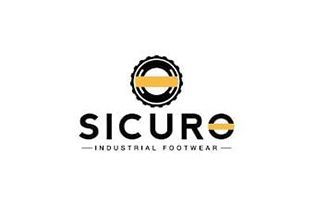 Un logotipo para una empresa llamada sicuro industrial Footwear.