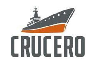 El logotipo de Crucero es un barco con una torre encima.