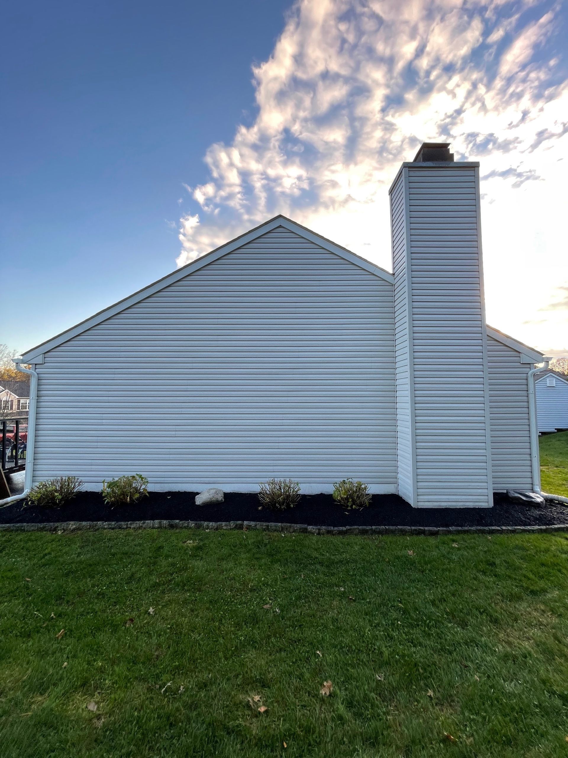 After Pressure Washing House Siding
