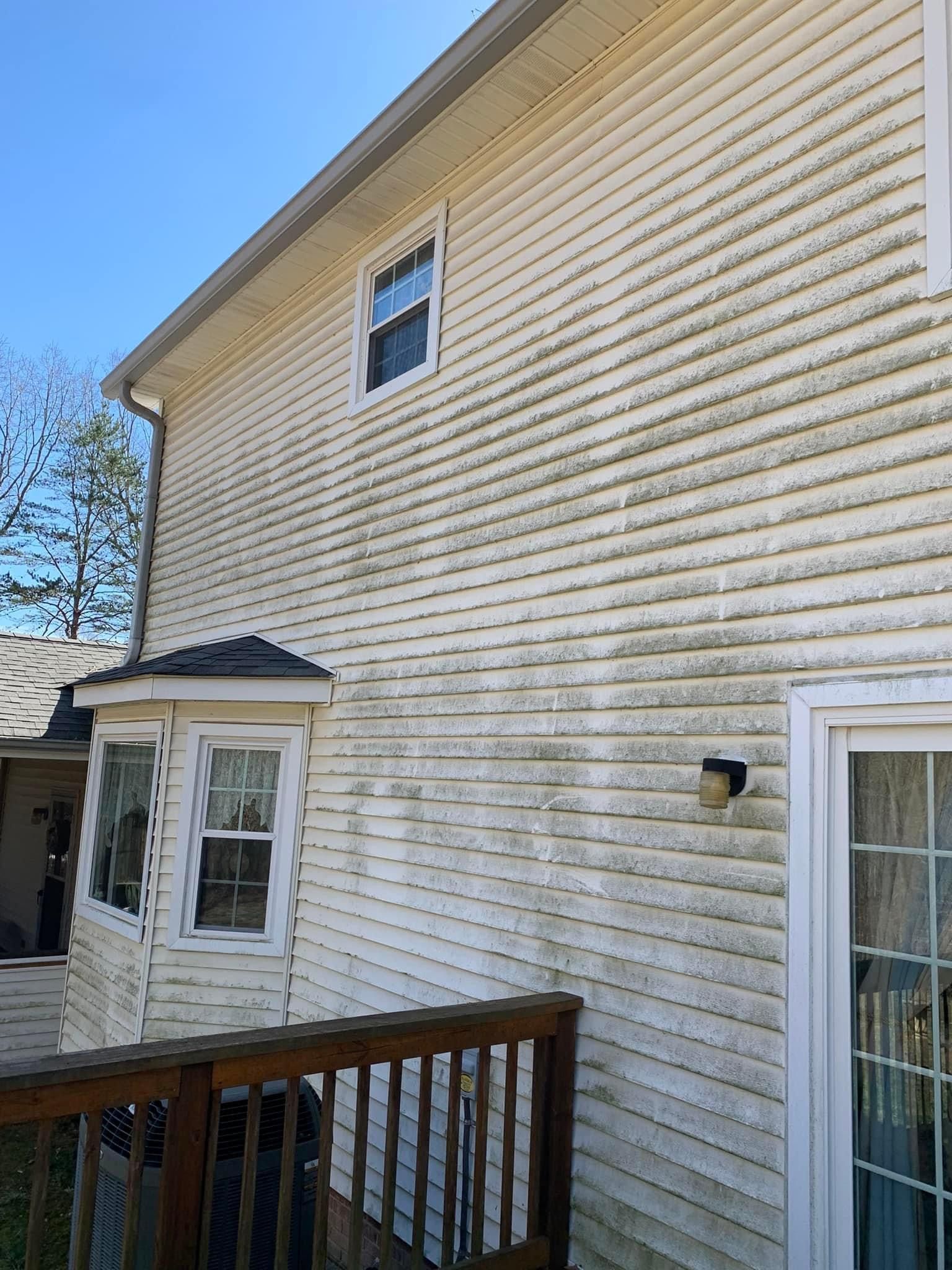 Before Siding Pressure Washing