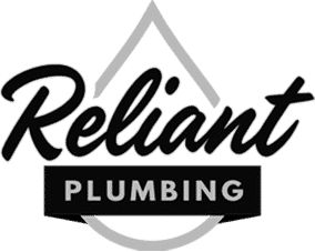 A black and white logo for reliant plumbing