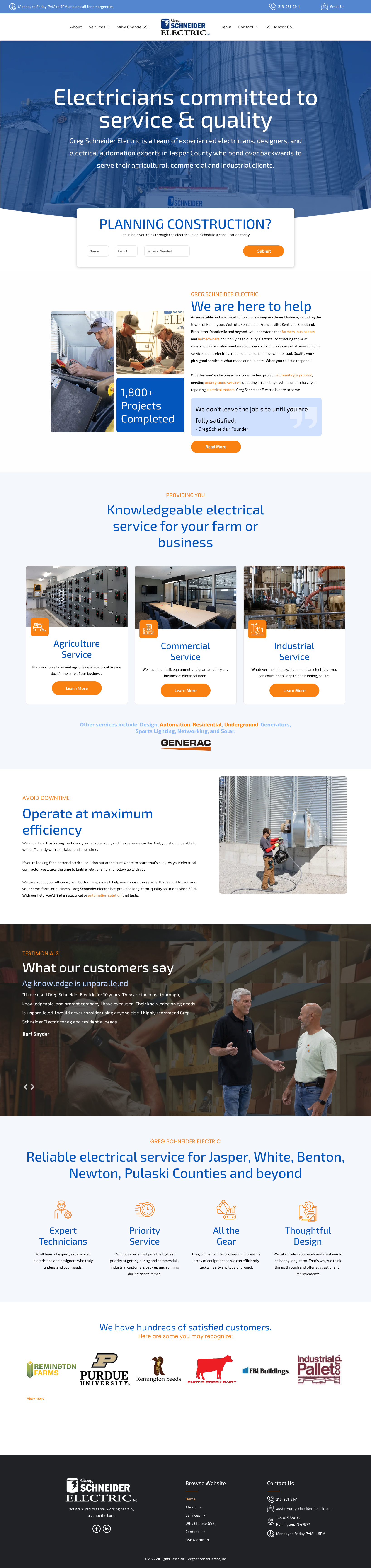 A screenshot of a website for a company called Solid Rock Ag Solutions.