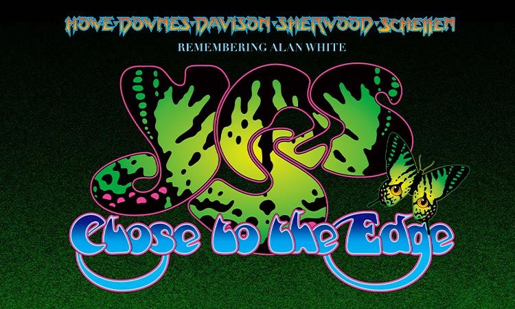 Butterfly artwork with neon green and pink accents and the title “Close to the Edge” on a black background