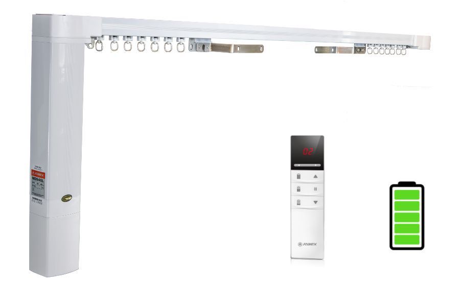 Battery Powered systems with remote control Battery power curtain tracks