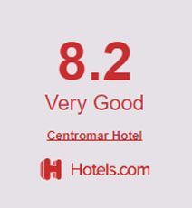 O hotel centromar tem uma classificação muito boa no hotels.com.