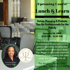 Estate Planning & Probate Tips for Professionals for the Elderly Event Poster