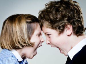 children yelling at each other