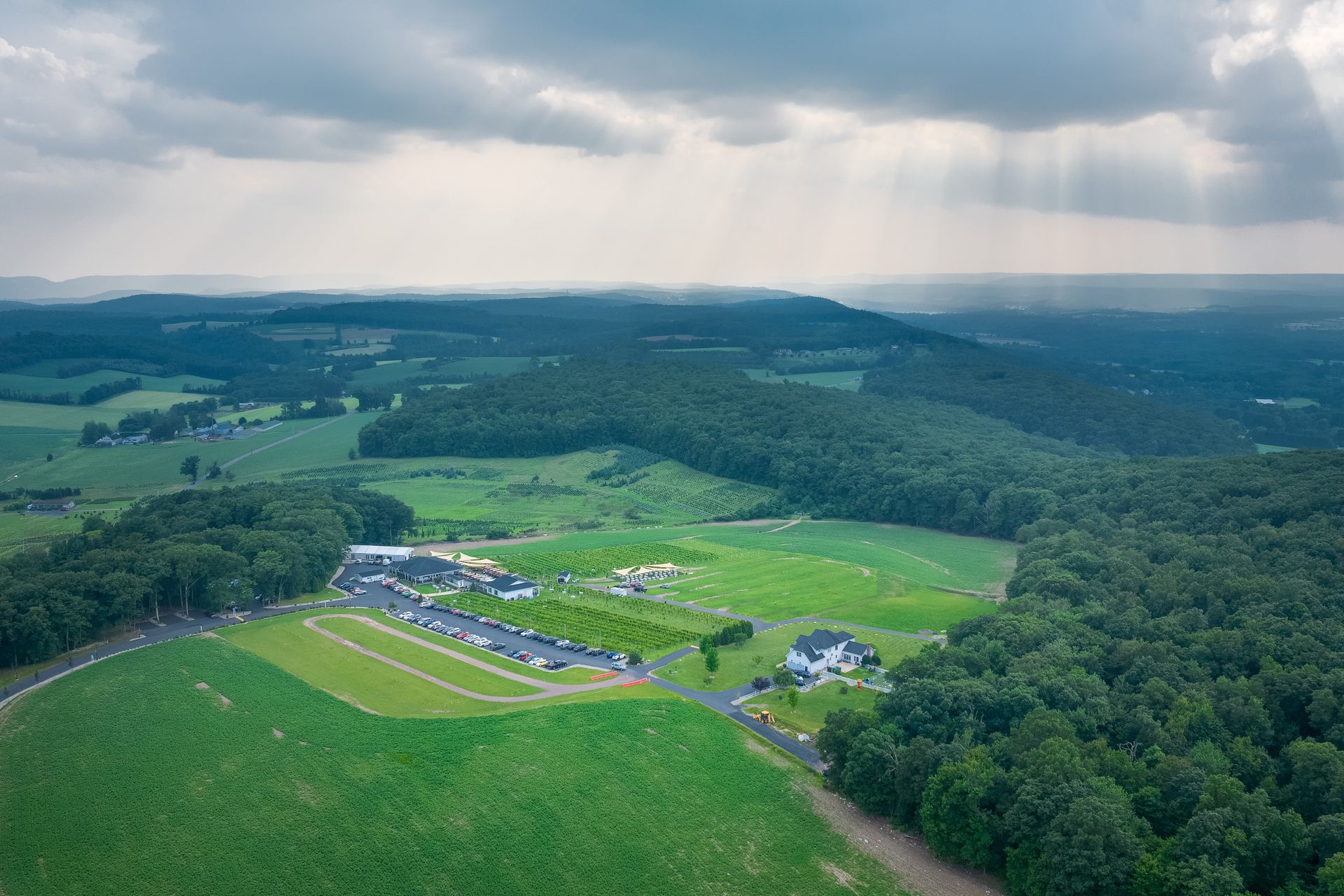 Aerial photo of Blue Ridge Estate & Winery by Pocono Drone Photography