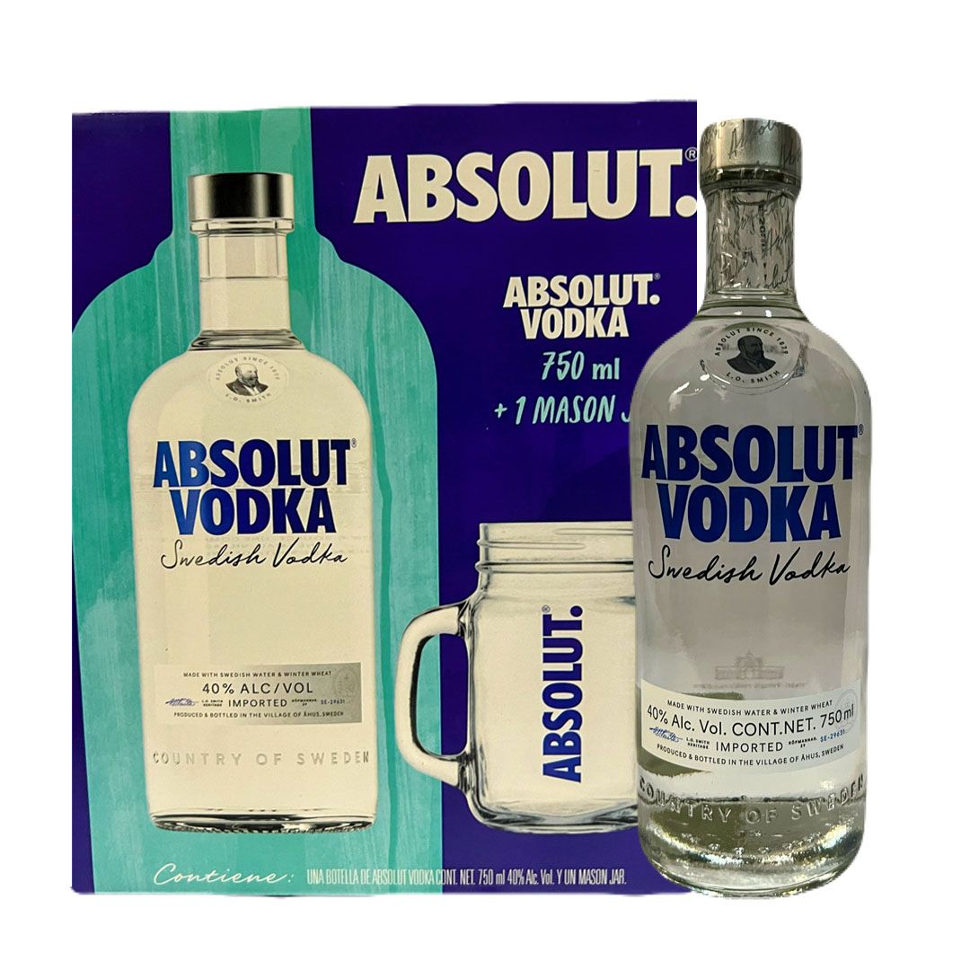 Vodka Azul 750 Ml + 1 Mason Jar