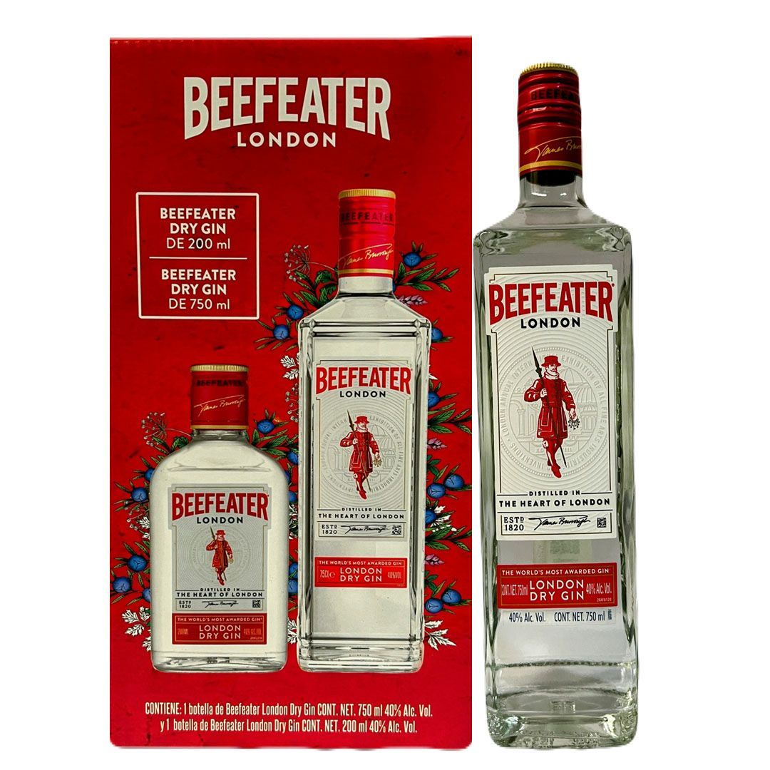 Ginebra Beefeater 750 ml C/Beefeater 200 ml