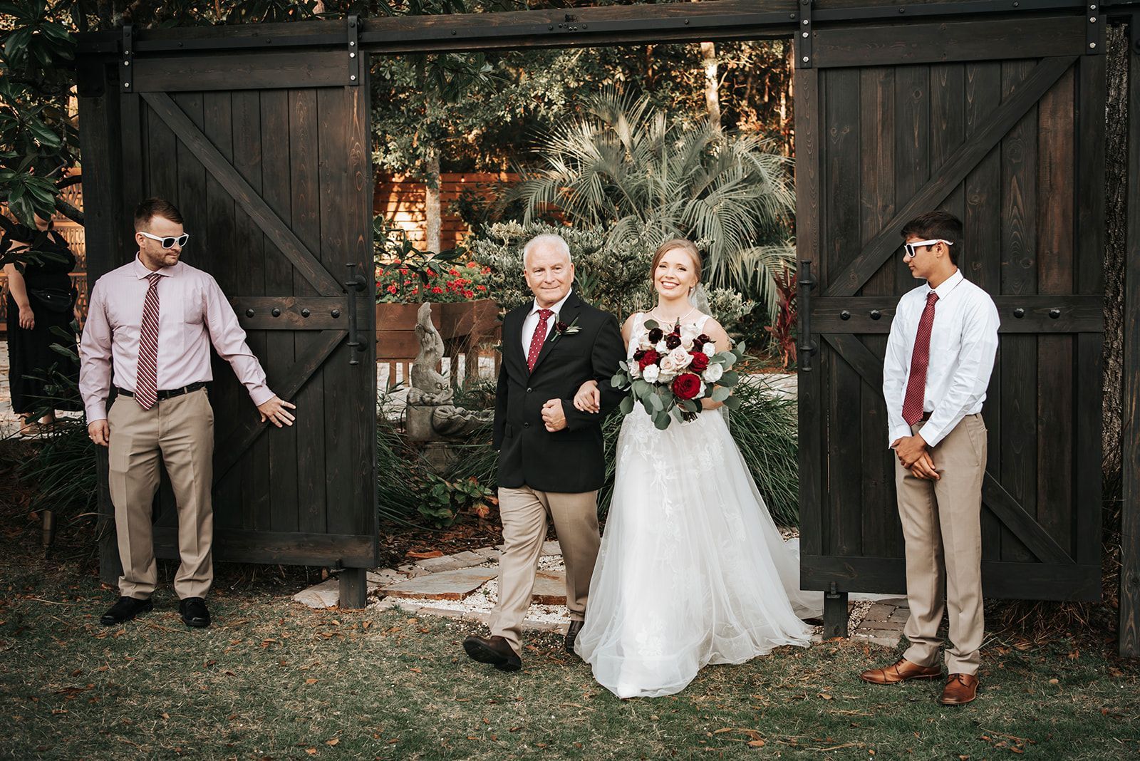 Father and bride secret entrance