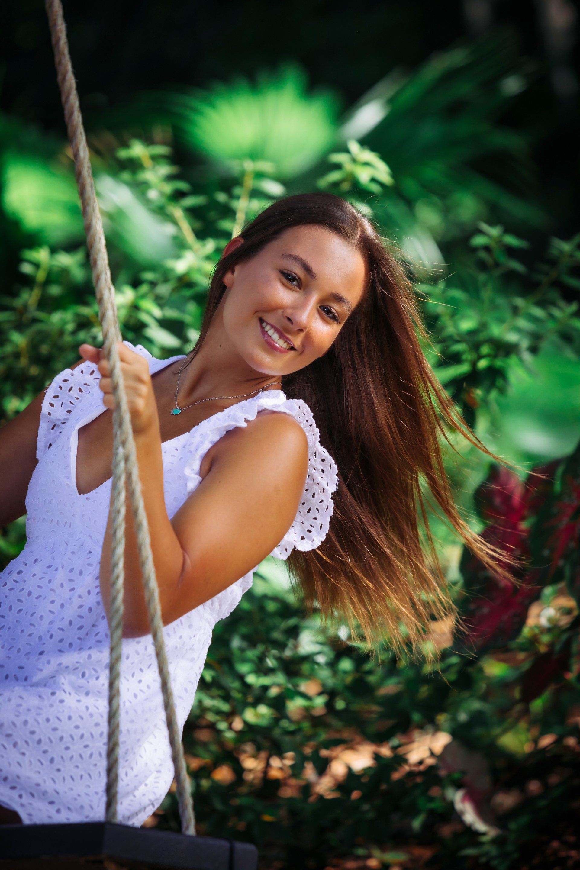 Bride on swing at Hart Meadows Ranch