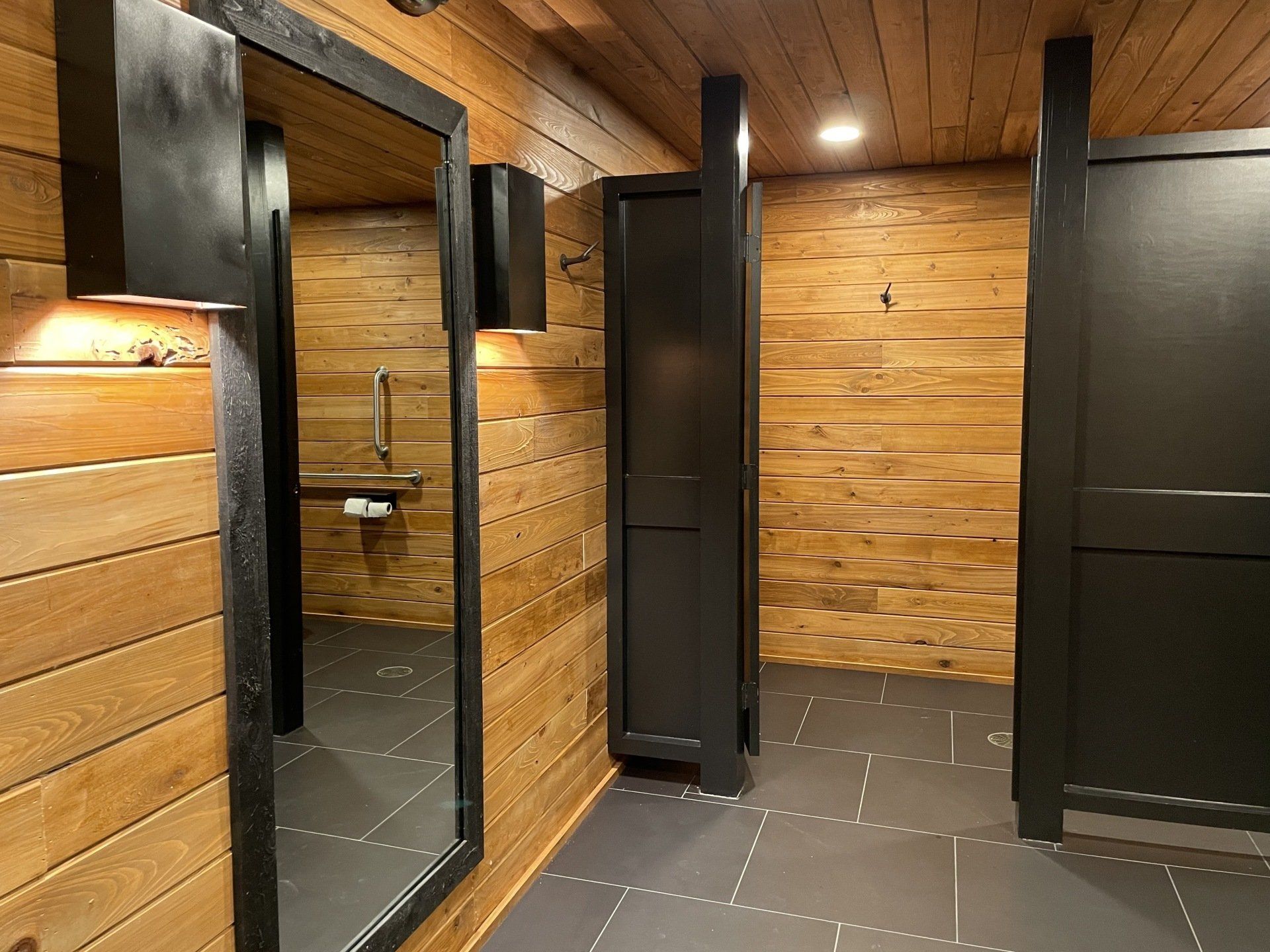 Luxury mens restrooms hart meadows ranch event venue charleston