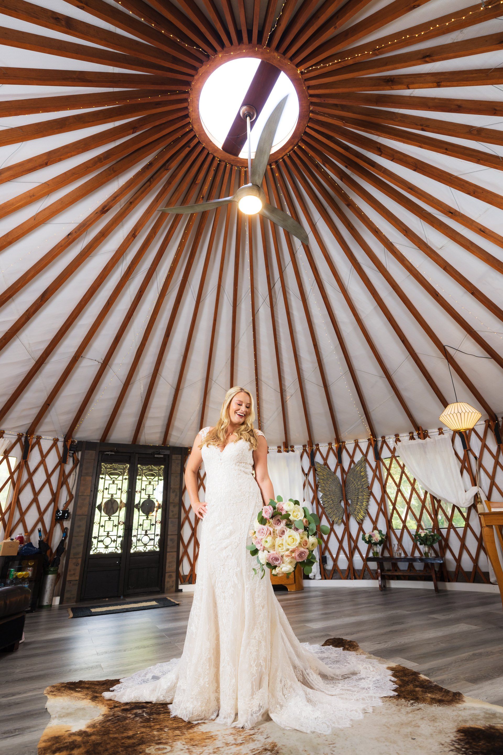 Hart Meadows Ranch Yurt Ceiling