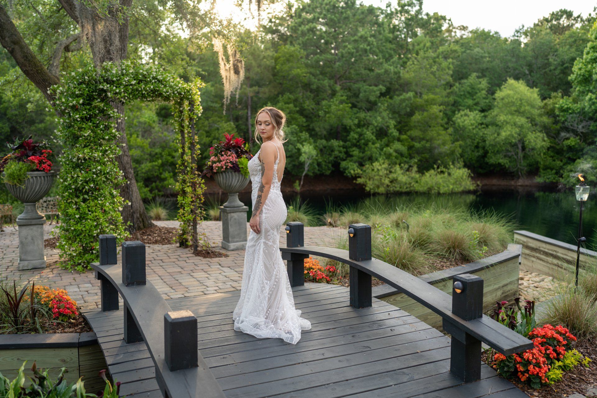 bridge with bride at Hart Meadows Ranch