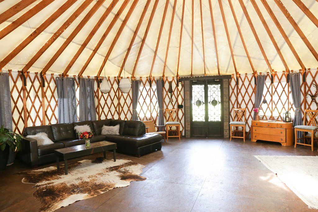 Yurt 2 at hart meadows ranch outdoor event venue in charleston