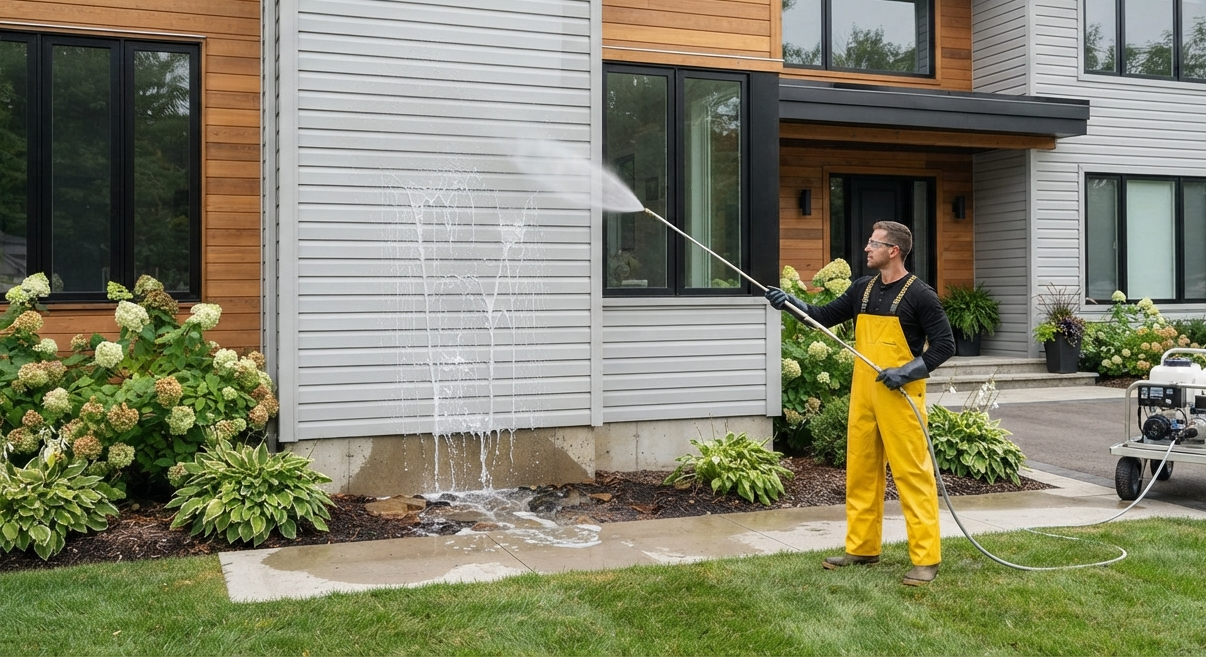 Professional exterior cleaning for residential homes