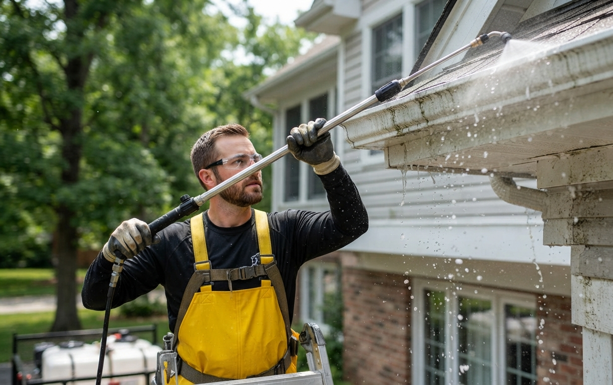 Professional house washing for a cleaner home exterior