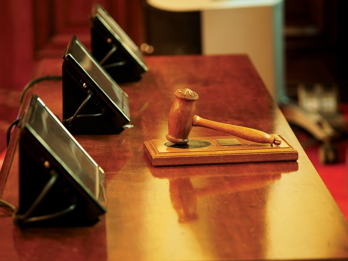 Close up of a courtroom where criminal lawyers assist with Bail Hearings.
