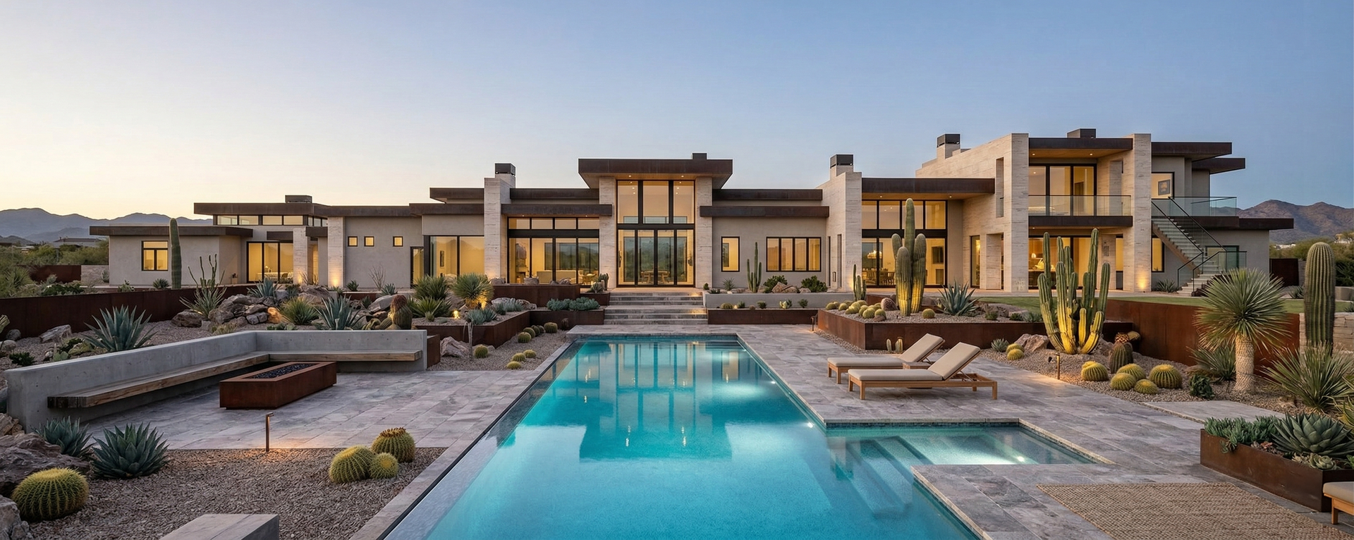 Modern desert luxury home build by Fratantoni Luxury Estates