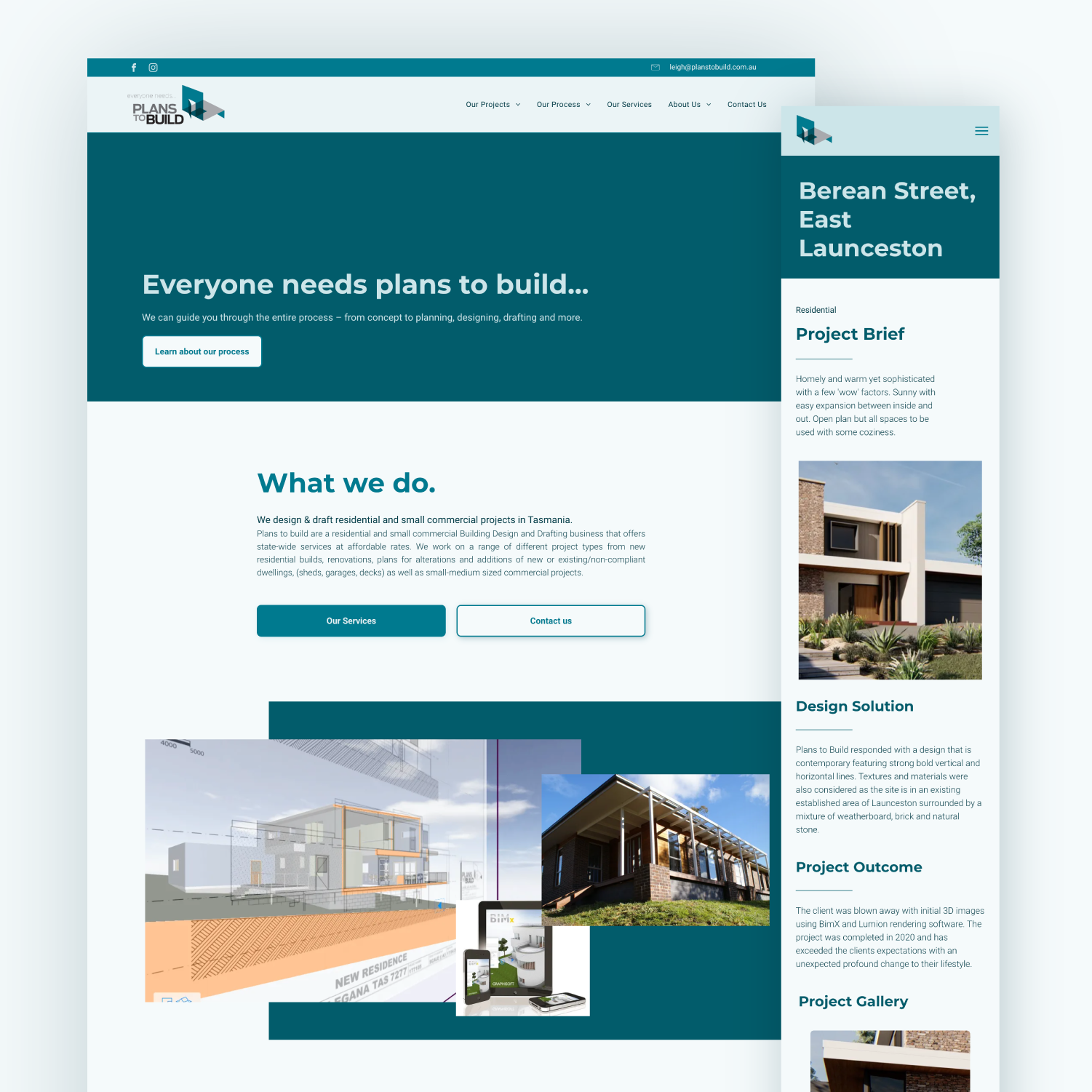 Responisive website design example for Plans to build website