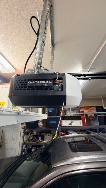 Modern belt-drive garage door opener inspected in a Winchester, CA home