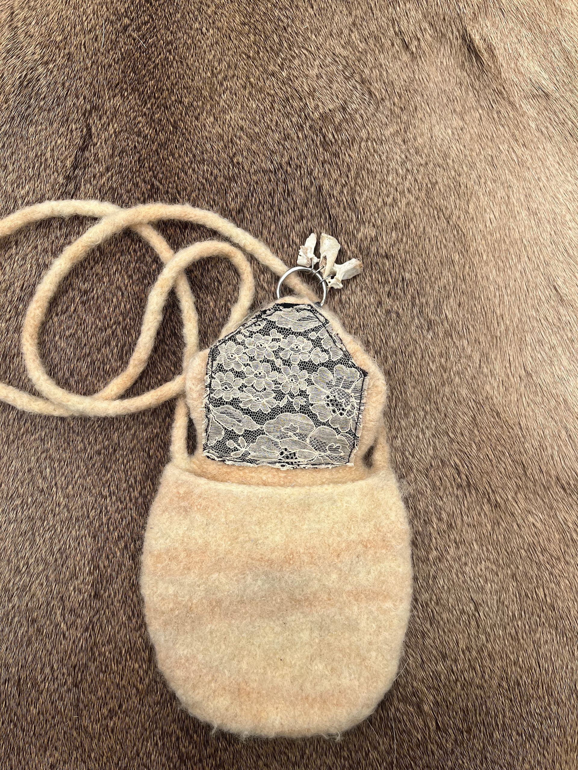 KNOW THYSELF wool mini bag