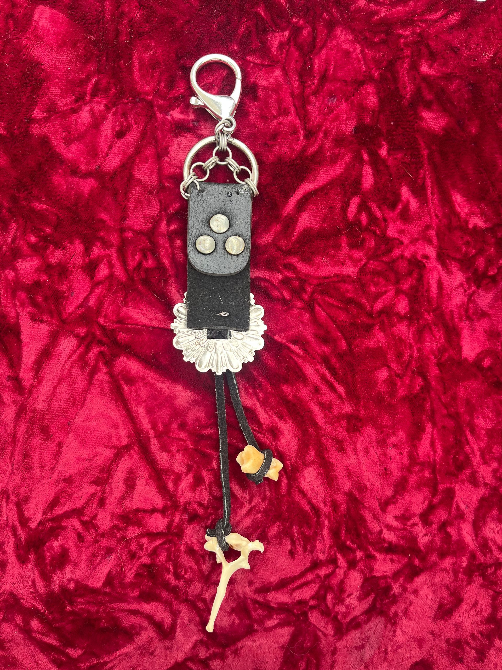 Bone bolo keychain