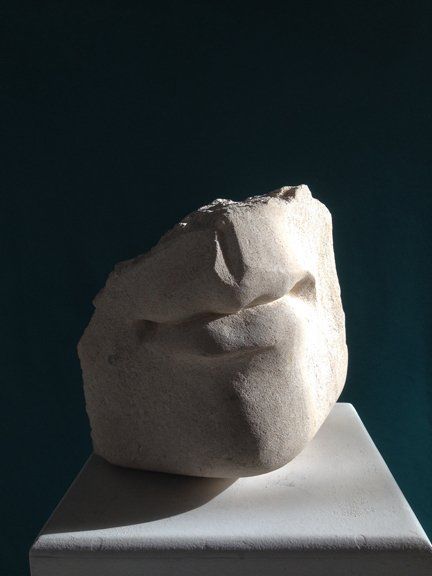 Bath stone head fragment.