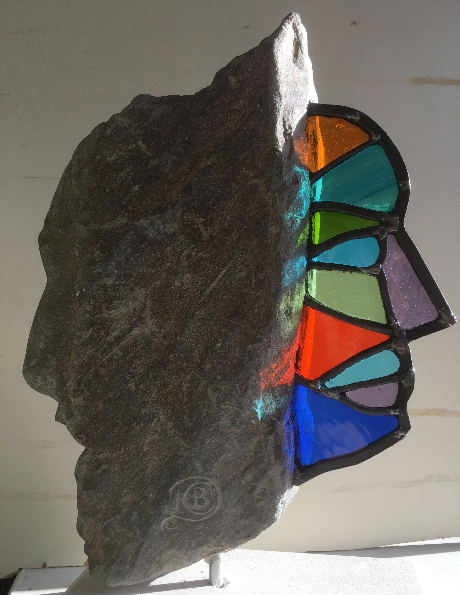 Stone and Glass sculpture Ben Dearnley