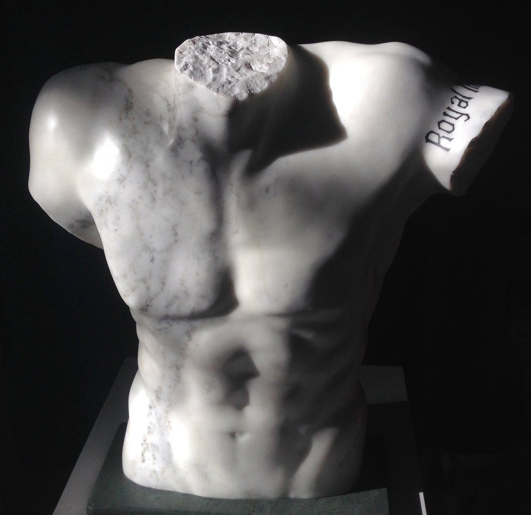 Royal Marines Charity Sculpture donation BCD sculpture Marble Fragment Mark Ormrod
